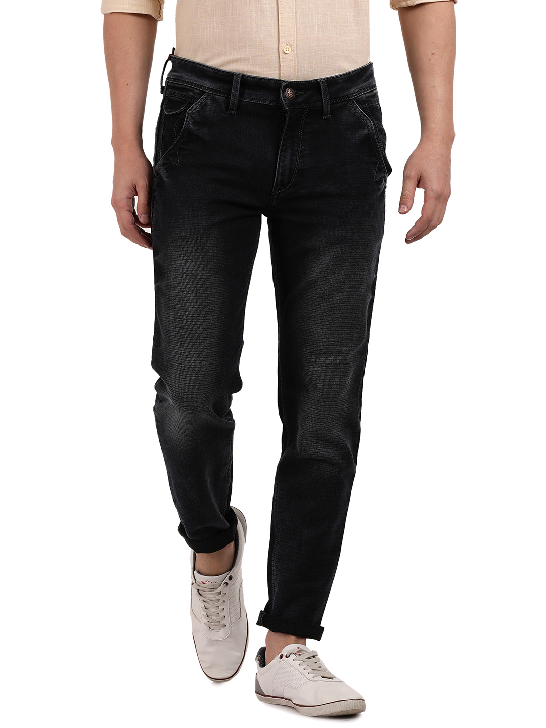 Ace of Diamond Men's Stretch Distressed Faded Denim Jeans Size 36x32 Black  | eBay